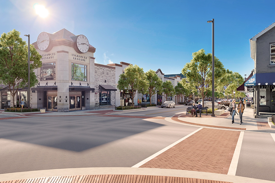 Rendering a Downtown Streetscape Improvement