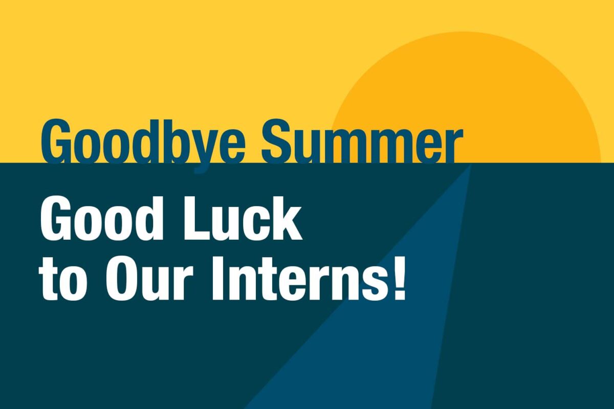 Goodbye Summer – Good Luck to our Interns!